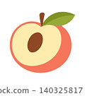 Apple flat vector illustration for food packaging and branding 140325817