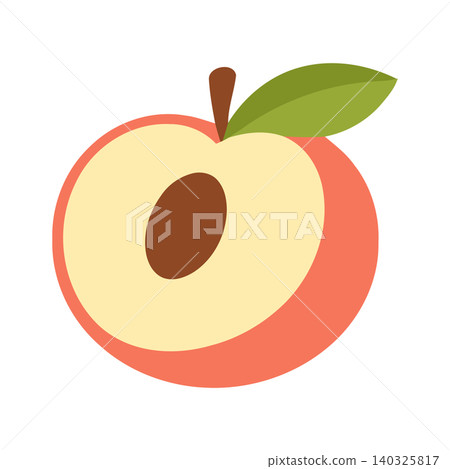 Apple flat vector illustration for food packaging and branding Apple flat vector illustration for food packaging and branding 140325817