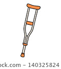 Crutch cartoon vector illustration for medical and healthcare design 140325824