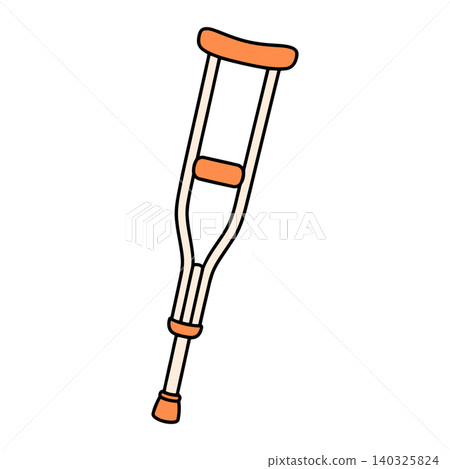 Crutch cartoon vector illustration for medical and healthcare design Crutch cartoon vector illustration for medical and healthcare design 140325824