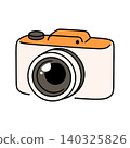 Camera illustration in simple flat vector style for web graphics and design 140325826