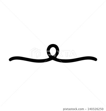 Decorative curved loop divider vector illustration with smooth flowing lines and minimalist styling. Decorative curved loop divider vector illustration with smooth flowing lines and minimalist styling. 140326250