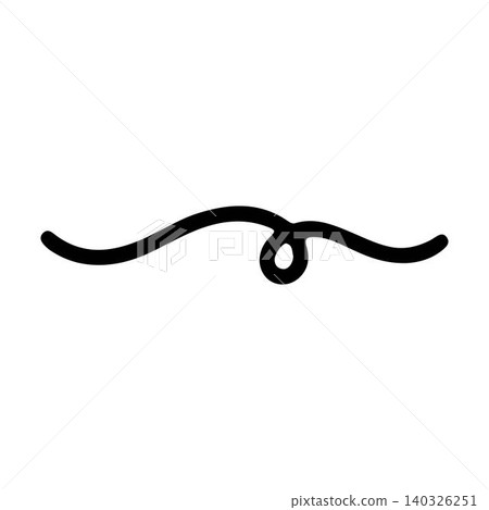 Hand drawn hanging loop divider vector illustration ideal for decorative page separators and typography projects. Hand drawn hanging loop divider vector illustration ideal for decorative page separators and typography projects. 140326251
