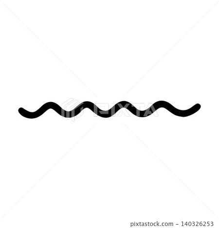 Decorative continuous wave divider vector illustration with simple hand drawn styling. Decorative continuous wave divider vector illustration with simple hand drawn styling. 140326253