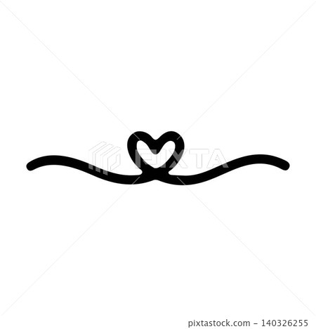 Romantic heart loop decorative divider vector illustration perfect for wedding and love themed projects. Romantic heart loop decorative divider vector illustration perfect for wedding and love themed projects. 140326255