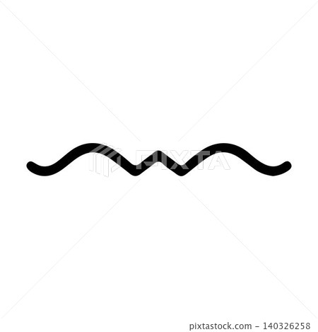 Modern zigzag wave divider vector illustration featuring decorative geometric curves. Modern zigzag wave divider vector illustration featuring decorative geometric curves. 140326258