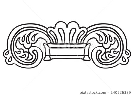 Horizontal hand drawing scroll design element vector illustration Horizontal hand drawing scroll design element vector illustration 140326389