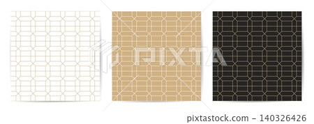 Collection of seamless ornamental luxury geometric patterns - outline gold rich design. Repeatable elegant royal backgrounds. Symmetry endless prints Collection of seamless ornamental luxury geometric patterns - outline gold rich design. Repeatable elegant royal backgrounds. Symmetry endless prints 140326426