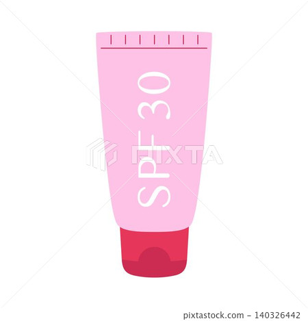 sunscreen tube flat illustration isolated on white background 140326442