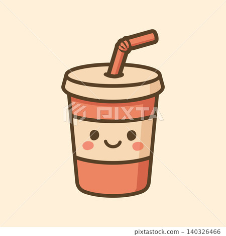 Kawaii Design Style Glass of Drink Vector Template Kawaii Design Style Glass of Drink Vector Template 140326466