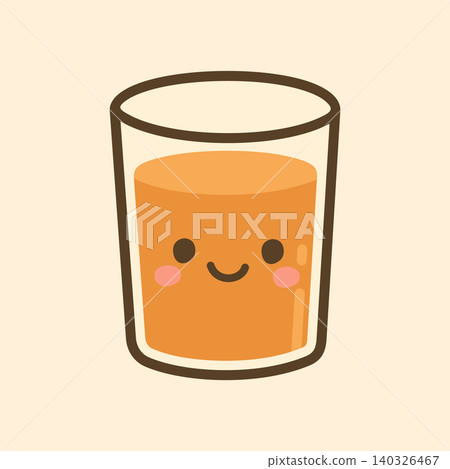 Kawaii Design Style Glass of Juice Vector Template Kawaii Design Style Glass of Juice Vector Template 140326467