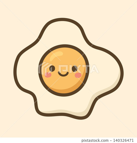 Kawaii Design Style Sunny Side Up Vector Template Kawaii Design Style Sunny Side Up Vector Template 140326471