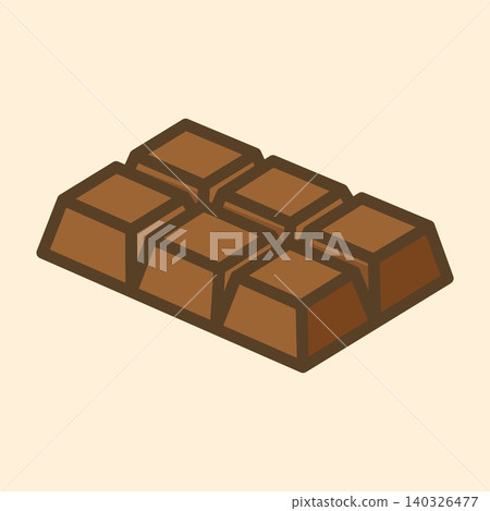 Kawaii Design Style Chocolate Bar Vector Template 140326477