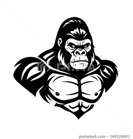 Gorilla Body Tribal Tattoo Style Illustration Vector Template Gorilla Body Tribal Tattoo Style Illustration Vector Template 140326601