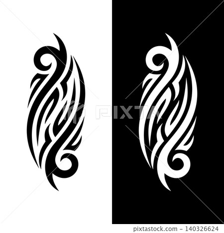 Decor Tribal Tattoo Ornament Vector Illustration Template Decor Tribal Tattoo Ornament Vector Illustration Template 140326624