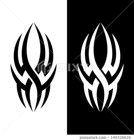 Simple Modern Tribal Tattoo Ornament Vector Illustration Template Simple Modern Tribal Tattoo Ornament Vector Illustration Template 140326626