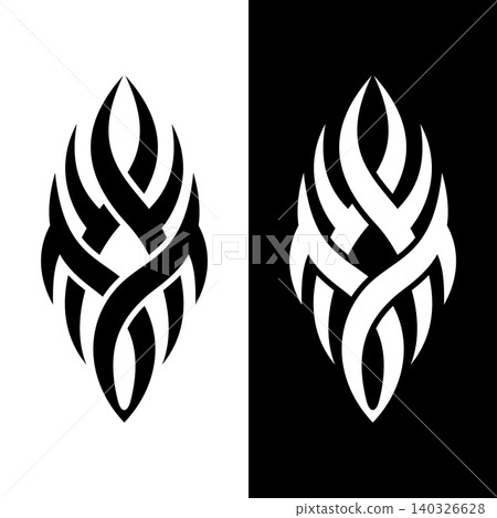 Modern Elegant Tribal Tattoo Ornament Vector Illustration Template Modern Elegant Tribal Tattoo Ornament Vector Illustration Template 140326628