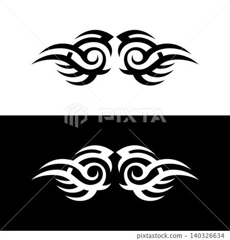 Wings Tribal Tattoo Ornament Vector Illustration Template Wings Tribal Tattoo Ornament Vector Illustration Template 140326634