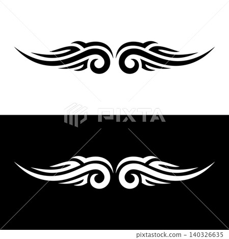 Emblem Tribal Tattoo Ornament Vector Illustration Template Emblem Tribal Tattoo Ornament Vector Illustration Template 140326635