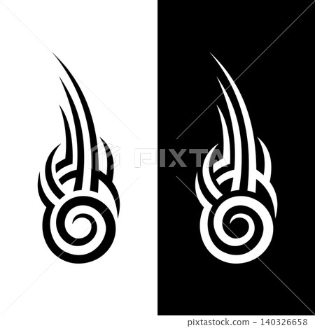 Classic Elegant Swirl Tribal Tattoo Ornament Vector Illustration Template Classic Elegant Swirl Tribal Tattoo Ornament Vector Illustration Template 140326658