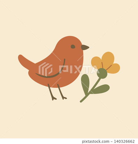 Cottagecore Theme Style Cute Bird Vector Template Cottagecore Theme Style Cute Bird Vector Template 140326662