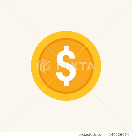 Gold Coin Icon Vector Template Illustration Design Gold Coin Icon Vector Template Illustration Design 140326674