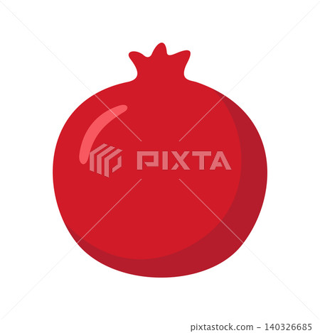 Simple Pomegranate Fruit Icon Illustration Vector Template 140326685