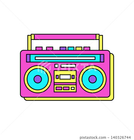 Retro Tape Recorder Icon Vector Retro Tape Recorder Icon Vector 140326744
