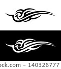 Decoration Horizontal Tribal Tattoo Ornament Vector Illustration Template 140326777