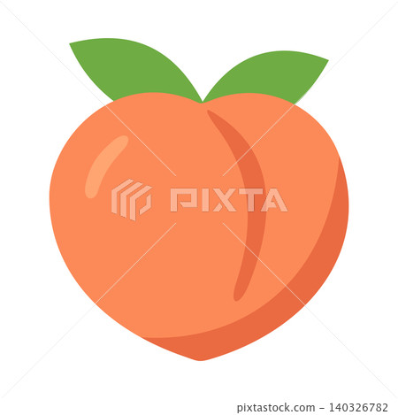 Simple Peach Fruit Icon Illustration Vector Template Simple Peach Fruit Icon Illustration Vector Template 140326782