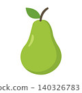 Simple Pear Fruit Icon Illustration Vector Template 140326783