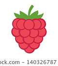 Simple Raspberry Fruit Icon Illustration Vector Template 140326787