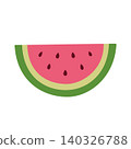 Simple Watermelon Fruit Icon Illustration Vector Template 140326788
