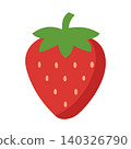 Simple Strawberry Fruit Icon Illustration Vector Template 140326790