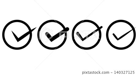 Checkbox with tick marks icon set Checkbox with tick marks icon set 140327125