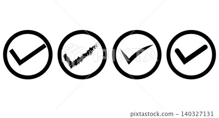Checkbox with tick marks icon set 140327131