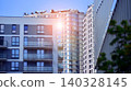 View of modern residential building with glass balconies and bright facade. Contemporary apartment building in european city. Concept of urban living and modern architecture.  140328145