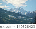 Mountain peak in snow against blue sky, Ziller Valle in, Austria Mountain peak in snow against blue sky, Ziller Valle in, Austria 140328423