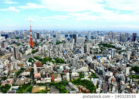 東京鐵塔和大都會的城市景觀…《東京街景》 東京鐵塔和大都會的城市景觀…《東京街景》 140328530