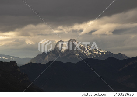 Winter view of Pedraforca mountain Winter view of Pedraforca mountain 140328650
