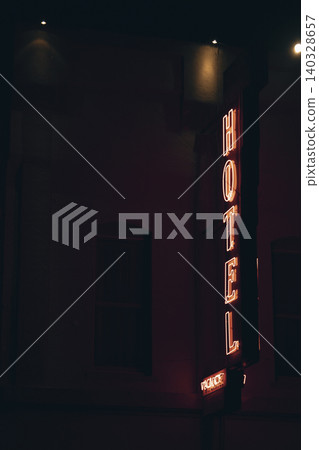 Hotel neon light sign Hotel neon light sign 140328657