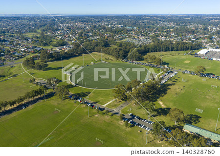Soccer and Netball being played at the Jamison Park Sports Field Soccer and Netball being played at the Jamison Park Sports Field 140328760