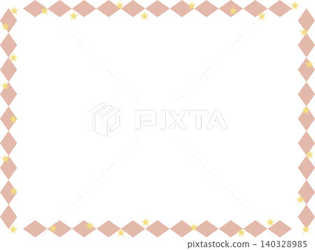 Diamond and star frame illustration material Diamond and star frame illustration material 140328985