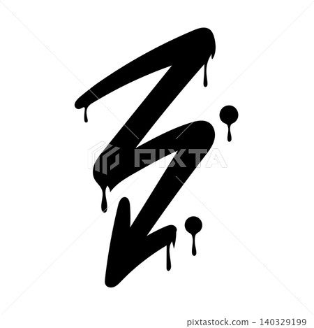 Graffiti zigzag lightning mark icon Graffiti zigzag lightning mark icon 140329199