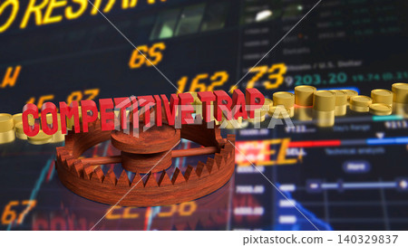 Competitive Market Trap Concept 3d render. 140329837