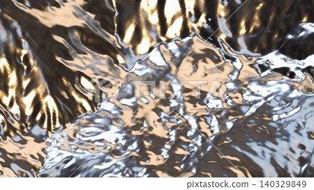 Reflective Silver Mountain Texture 3d render. 140329849