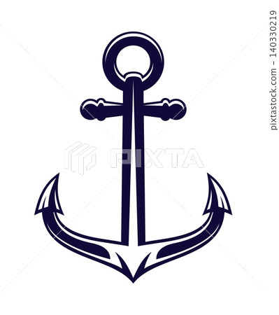 Boat ship anchor marine tattoo symbol. Ship metal anchor marine crest symbol, vessel heavy anchor nautical heraldry vector object. Boat equipment maritime antique heraldic sign or element Boat ship anchor marine tattoo symbol. Ship metal anchor marine crest symbol, vessel heavy anchor nautical heraldry vector object. Boat equipment maritime antique heraldic sign or element 140330219
