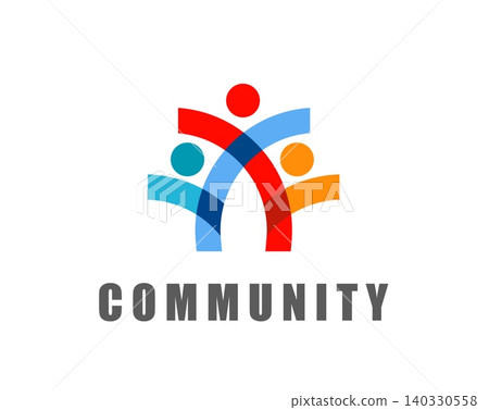 Business community, teamwork and people connect icon, friendship and family symbol. Dynamic abstract emblem featuring three stylized human figures. Vector community symbol, hr consulting firm Business community, teamwork and people connect icon, friendship and family symbol. Dynamic abstract emblem featuring three stylized human figures. Vector community symbol, hr consulting firm 140330558