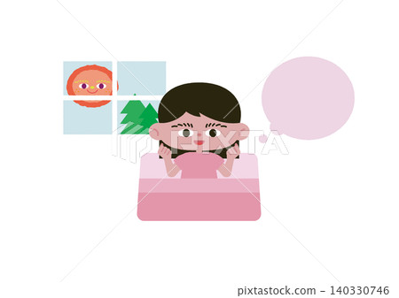 Vector illustration of a girl waking up refreshed. Vector illustration of a girl waking up refreshed. 140330746