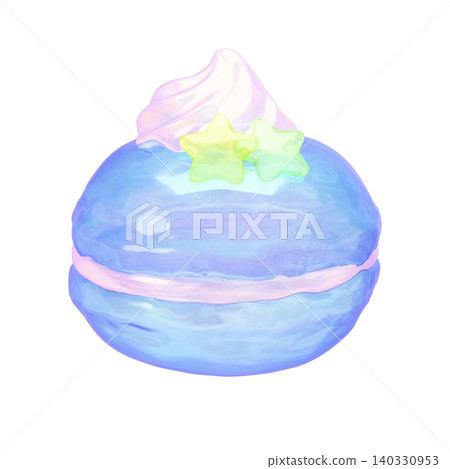 夢幻可愛的立體貼紙式馬卡龍 3D 圖標 夢幻可愛的立體貼紙式馬卡龍 3D 圖標 140330953